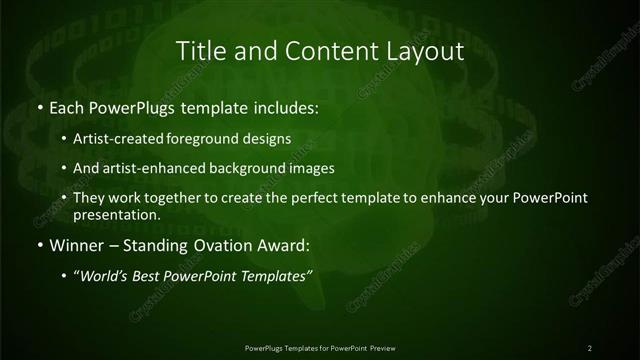 Title and Content presentation slide layout