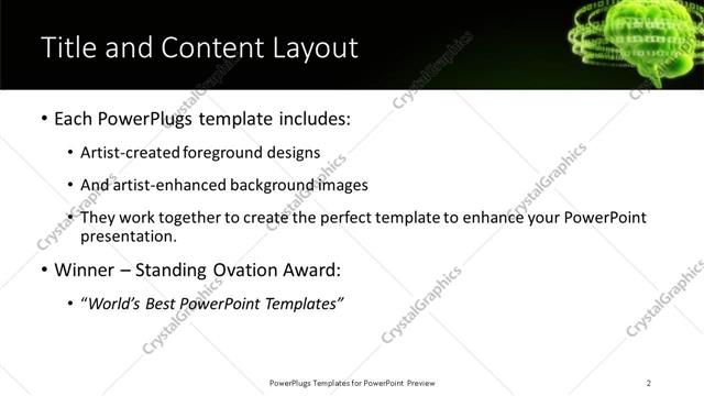 Title and Content presentation slide layout