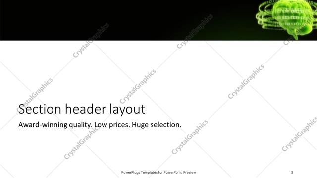 Section Header presentation slide layout