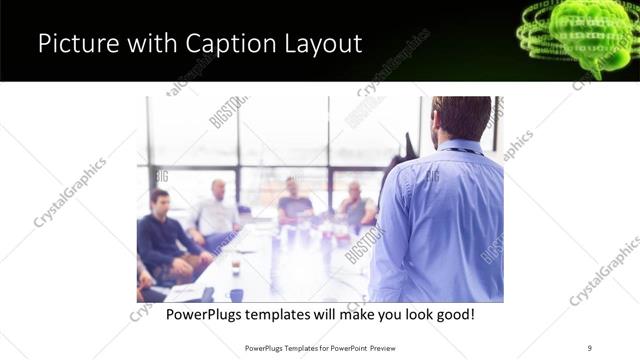 Picture with Caption presentation slide layout