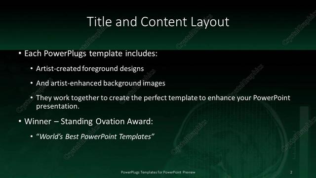 Title and Content presentation slide layout