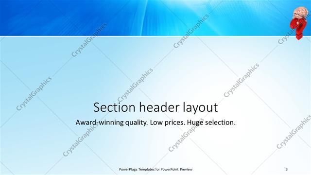 Section Header presentation slide layout