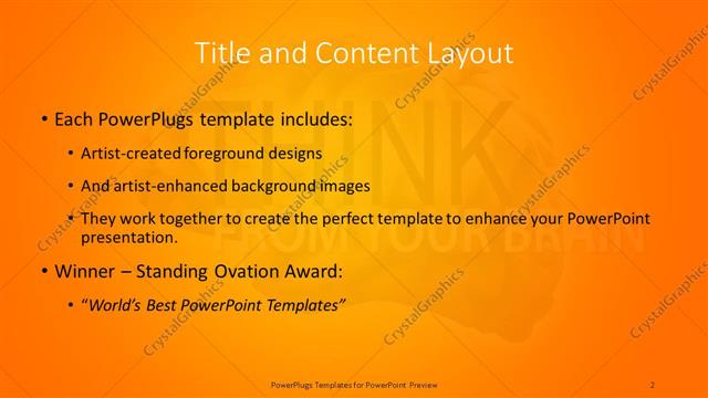 Title and Content presentation slide layout