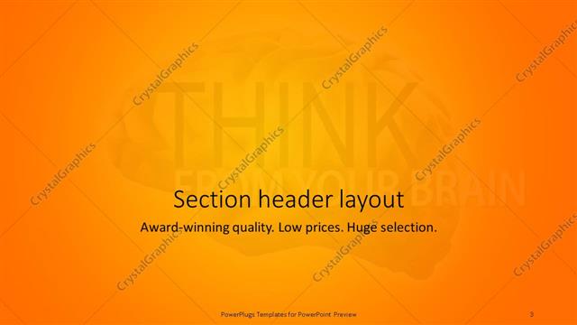 Section Header presentation slide layout