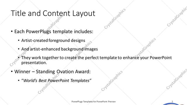 Title and Content presentation slide layout