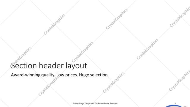 Section Header presentation slide layout
