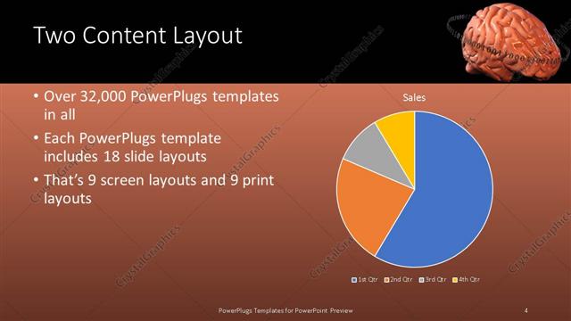 Two Content presentation slide layout