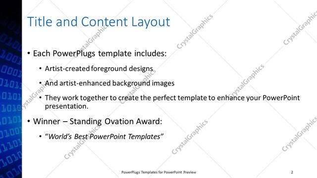 Title and Content presentation slide layout