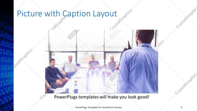 Picture with Caption presentation slide layout