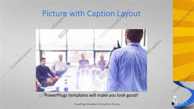 Picture with Caption presentation slide layout