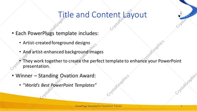 Title and Content presentation slide layout