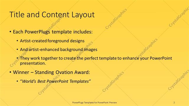 Title and Content presentation slide layout