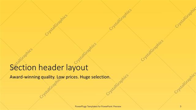 Section Header presentation slide layout