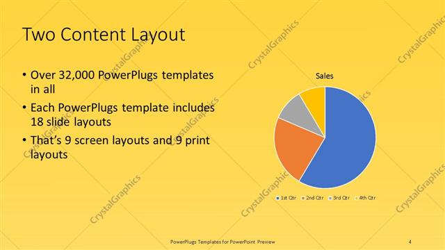 Two Content presentation slide layout