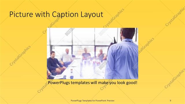 Picture with Caption presentation slide layout
