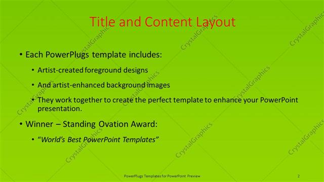 Title and Content presentation slide layout