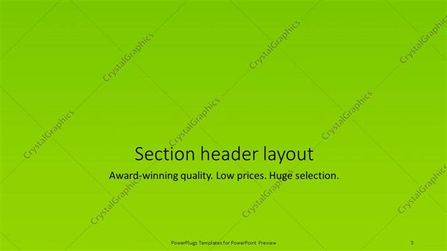 Section Header presentation slide layout