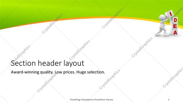 Section Header presentation slide layout