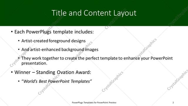 Title and Content presentation slide layout