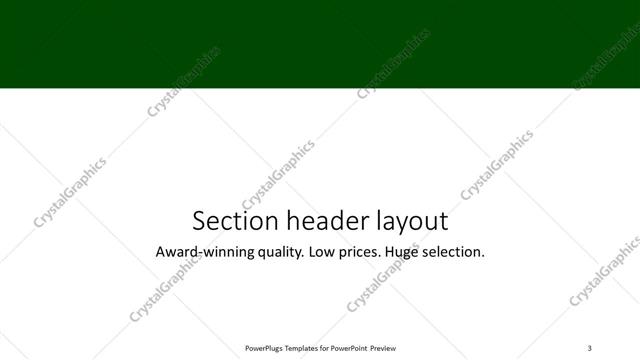 Section Header presentation slide layout