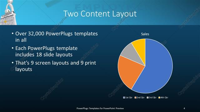 Two Content presentation slide layout