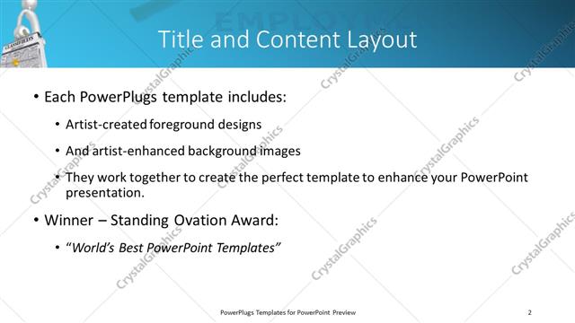Title and Content presentation slide layout