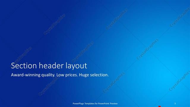 Section Header presentation slide layout