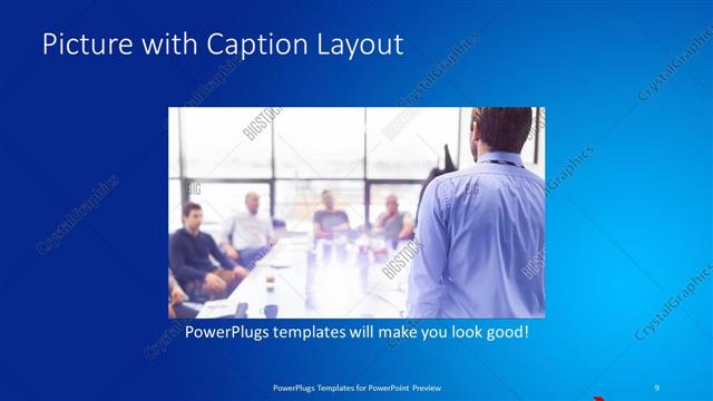 Picture with Caption presentation slide layout