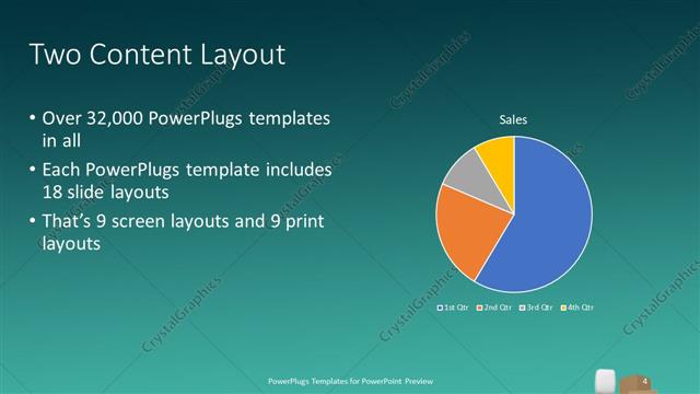 Two Content presentation slide layout
