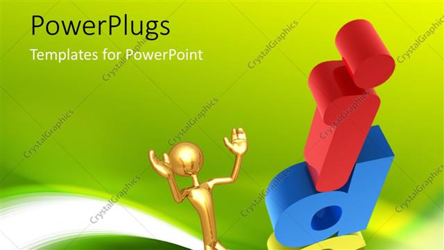  Presentation with idea - Human character jumping with Idea letter written in different colors