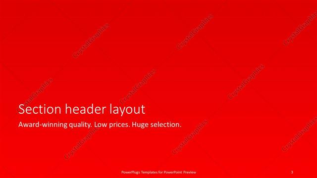 Section Header presentation slide layout
