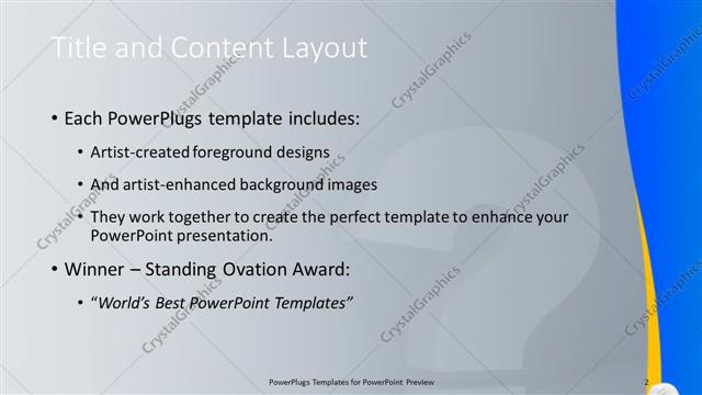 Title and Content presentation slide layout