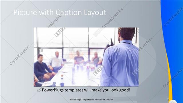 Picture with Caption presentation slide layout
