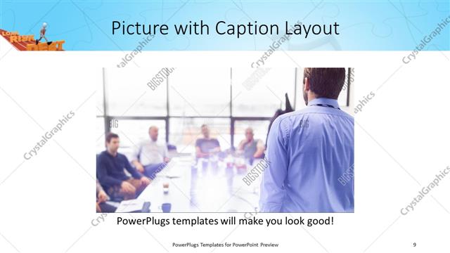 Picture with Caption presentation slide layout