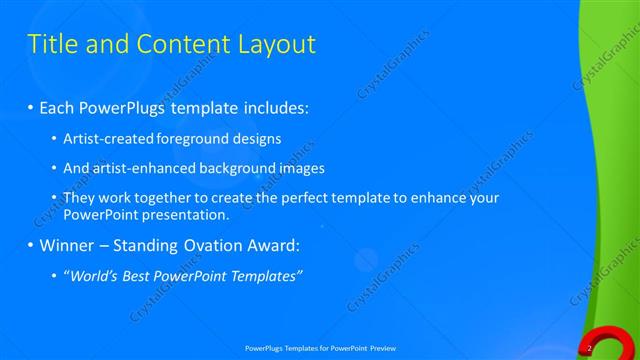 Title and Content presentation slide layout