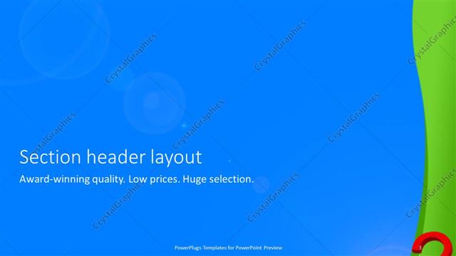Section Header presentation slide layout