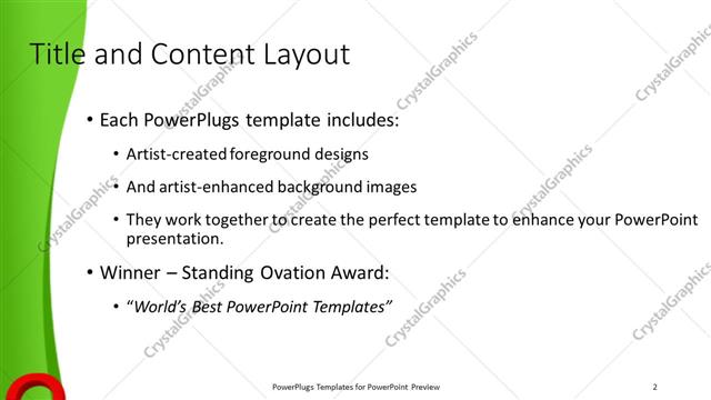 Title and Content presentation slide layout