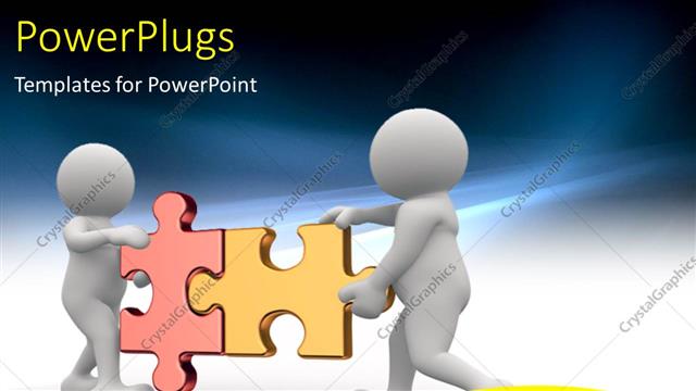  Presentation with abstract puzzle - Human character person holding puzzle pieces with nice abstract effect