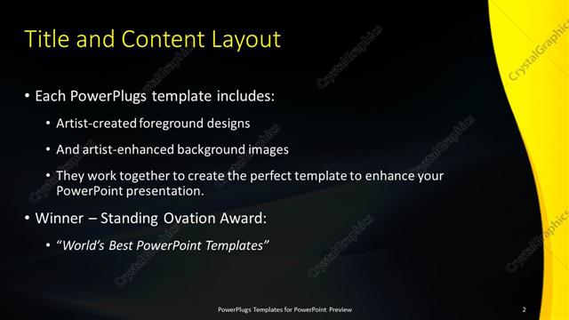 Title and Content presentation slide layout