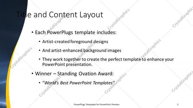 Title and Content presentation slide layout