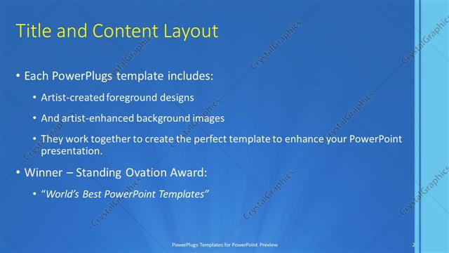 Title and Content presentation slide layout