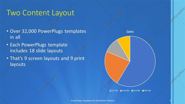 Two Content presentation slide layout