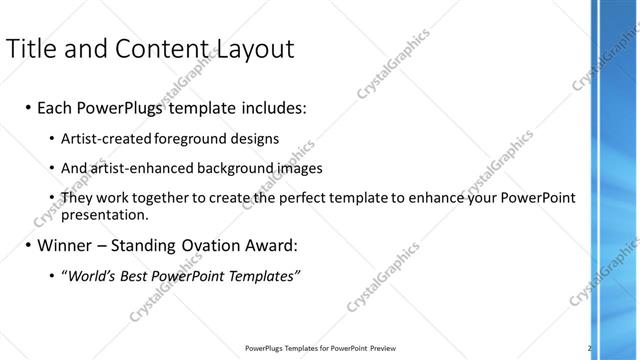 Title and Content presentation slide layout
