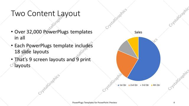 Two Content presentation slide layout