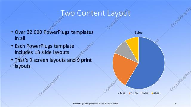 Two Content presentation slide layout