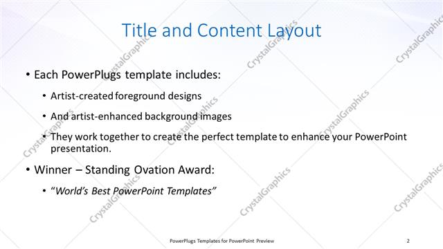 Title and Content presentation slide layout