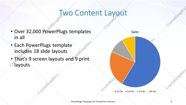 Two Content presentation slide layout