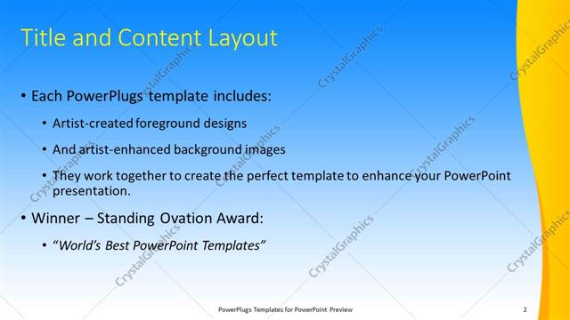 Title and Content presentation slide layout