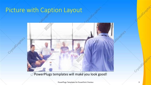 Picture with Caption presentation slide layout