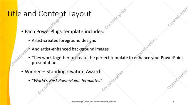 Title and Content presentation slide layout